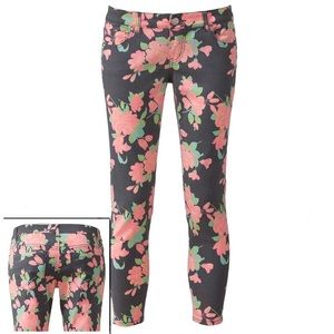 Celebrity Blues Floral Skinny Jeans